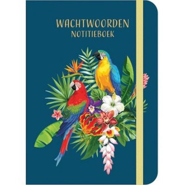Wachtwoorden notitieboek Tropical birds. Hardcover