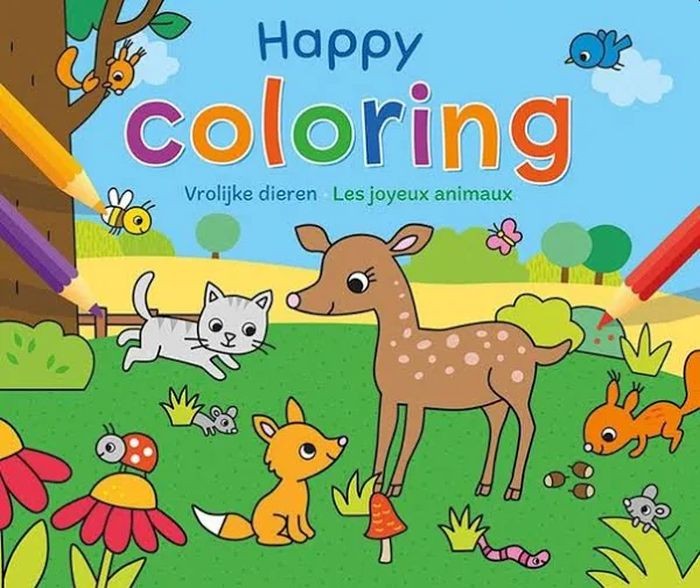 Kleurboek Happy Coloring - Vrolijke Dieren