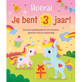 Doeboek Hoera! je bent 3 jaar! eenhoorns