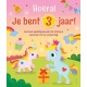 Doeboek Hoera! je bent 3 jaar! eenhoorns