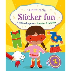 Vergroot Super Girls Sticker Fun - Aankleedpoppen Super Girls Sticker Fun - Aankleedpoppen