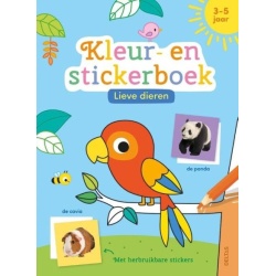 Lieve Dieren Kleur- En Stickerboek (3-5 Jaar)