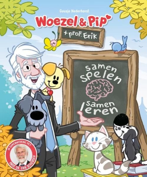 Woezel & Pip en Professor Erik samen spelen, samen leren