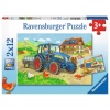 Ravensburger Puzzel Op De Bouwplaats En Boerderij (2x12)