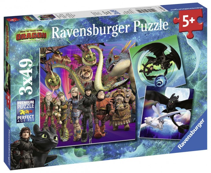Ravensburger Puzzel Dragons 3 3X49 ravensburger kopen in de aanbieding