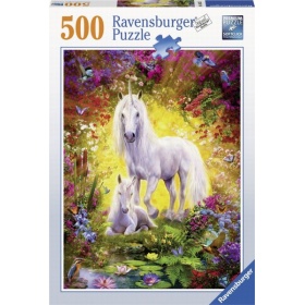 Vergroot Ravensburger Puzzel Eenhoorn Met Veulen (500) Ravensburger Puzzel Eenhoorn Met Veulen (500)