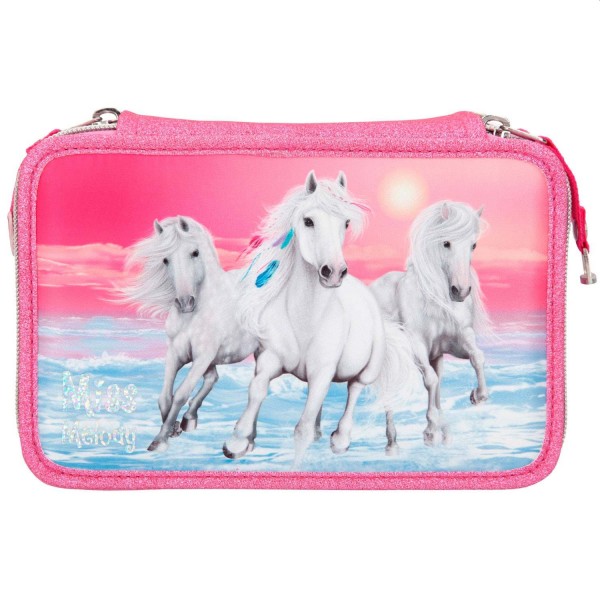 Miss Melody 3 Vaks Etui Glitter Roze