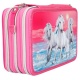 Miss Melody 3-Vaks Etui Glitter Roze