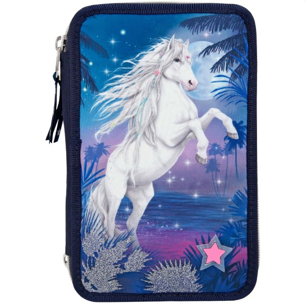 Miss Melody Etui Ocean 3-vaks 20 Cm Polyester Blauw 44-delig