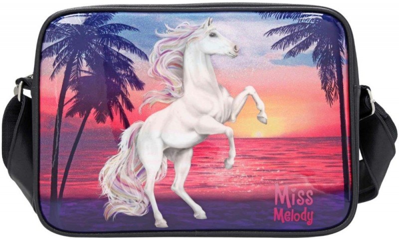Miss Melody Schoudertas Glitter Ocean Blue