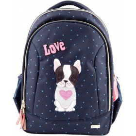 Vergroot Topmodel Schoolrugzak Soft Hond Wrijfpailletten Navy Blue Topmodel Schoolrugzak Soft Hond Wrijfpailletten Navy Blue