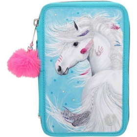 Vergroot Miss Melody 3-vaks Etui LED Turquoise Miss Melody 3-vaks Etui LED Turquoise