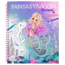 Vergroot Fantasy Model Kleurboek Met Pailletten Mermaid Fantasy Model Kleurboek Met Pailletten Mermaid