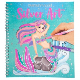 Vergroot Topmodel Fantasy Model Silver Art Kleurboek Topmodel Fantasy Model Silver Art Kleurboek