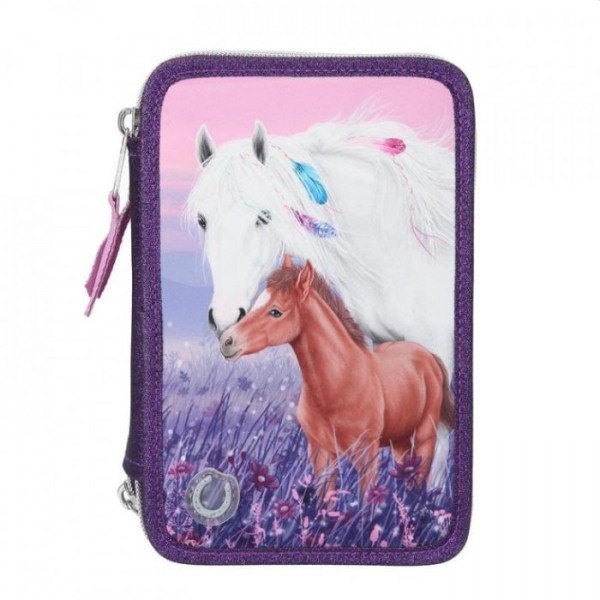 Miss Melody 3-Vaks Etui Led Paars