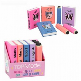 Vergroot Topmodel Gumset Mini Schoolboeken en Potloden Hond Topmodel Gumset Mini Schoolboeken en Potloden Hond