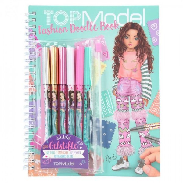 Topmodel Fashion Doodle Boek Met Gelpennen
