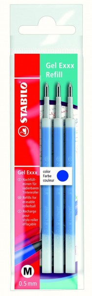 Gel Exxx stabilo refill blauw