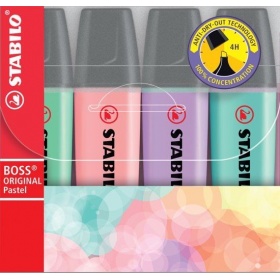 Vergroot Stabilo Boss Pastel Etui 4 Kleuren Stabilo Boss Pastel Etui 4 Kleuren