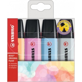 Vergroot Stabilo boss pastel etui 4 kleuren Stabilo boss pastel etui 4 kleuren