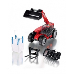 Vergroot 8613 Siku Telescooplader Met Accesoires 8613 Siku Telescooplader Met Accesoires