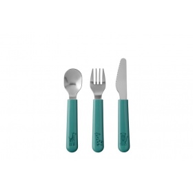 Vergroot Mepal Kinderbestek Mio 3 delig Deep Turquoise Mepal Kinderbestek Mio 3 delig Deep Turquoise
