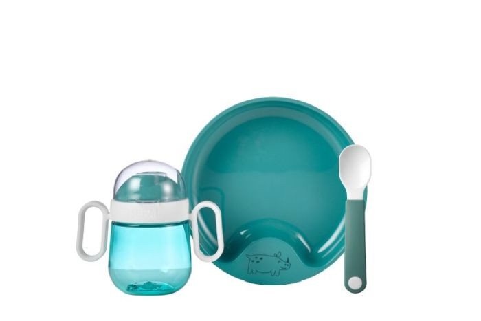 Mepal Set babyservies mio 3 delig - deep turquoise