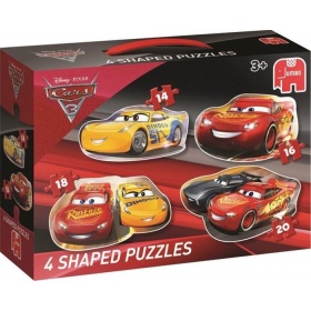 Vergroot Jumbo Puzzel Cars 3, 4 In 1 Shaped Puzzel (14+16+18+20) Jumbo Puzzel Cars 3, 4 In 1 Shaped Puzzel (14+16+18+20)