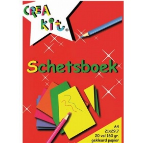 Vergroot Crea-Kit Schetsboek A4 160 Gram Gekleurd Crea-Kit Schetsboek A4 160 Gram Gekleurd