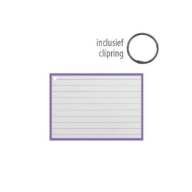 Flashcards 10.5x7.5cm Paars