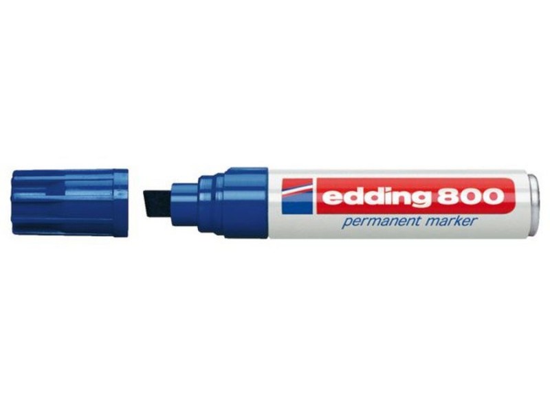 Viltstift Edding 800 schuin blauw 4-12mm