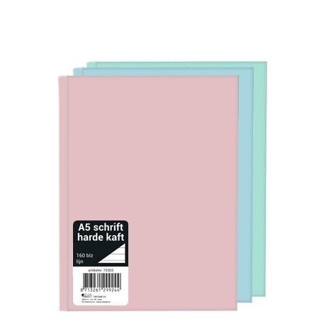 Schrift A5 Lijn Harde Kaft Pastel