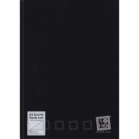 Vergroot Schrift A4 Lijn Harde Kaft Zwart Schrift A4 Lijn Harde Kaft Zwart