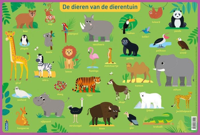 Educatieve De Dieren Van De Dierentuin