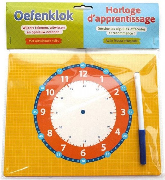 Deltas Oefenklok Met Uitwisbare Stift Deltas Oefenklok Met Uitwisbare Stift