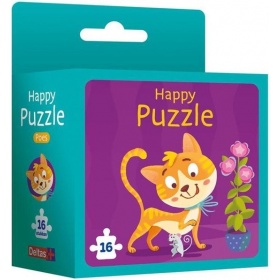 Vergroot Happy Puzzle: Poes (16 stukjes) Happy Puzzle: Poes (16 stukjes)