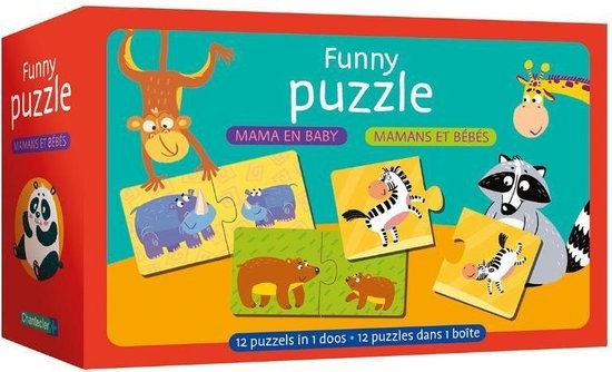Funny Puzzle: Mama En Baby (12X2 Stukjes)
