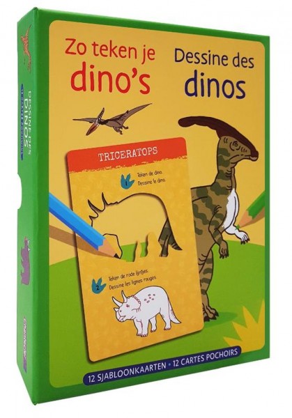 Zo Teken Je Dinos Sjabloonkaarten