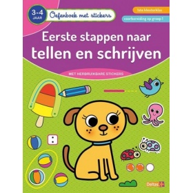 Oefenboek Stickers Eerste Stappen Naar Tellen En Schrijven (3-4 jaar)