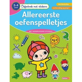 Oefenboek Met Stickers Allereerste Oefenspelletjes (3-4 Jaar)