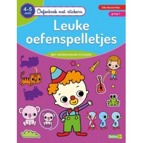 Oefenboek Met Stickers Leuke Oefenspelletjes (4-5 jaar)