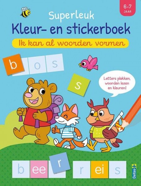 Superleuk Kleur En Stickerboek Ik Kan Al Woorden Vormen 6-7 Jaar