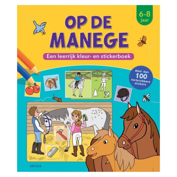 Kleur- en Stickerboek Op de Manege 6-8 Jaar