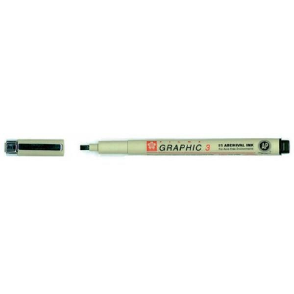 Sakura Pigma Graphic 3 Black 3 Mm