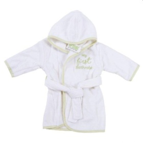 Vergroot Vib Badjas My First Bathrobe Wit-Mint Vib Badjas My First Bathrobe Wit-Mint