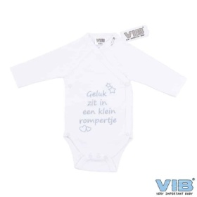 Vergroot Romper Wit Geluk Zit In Een Klein rompertje Romper Wit Geluk Zit In Een Klein rompertje