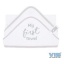 Vib Badcape Vib My First Towel Wit+zilver
