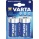Batterij alkaline d 2x varta